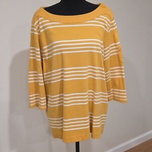 Studio Works Yellow and White Striped Top